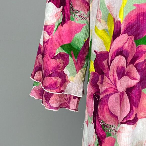 Soft Surroundings Womens Siesta Key Tunic Pink Floral Print Cotton size Medium - Picture 5 of 14